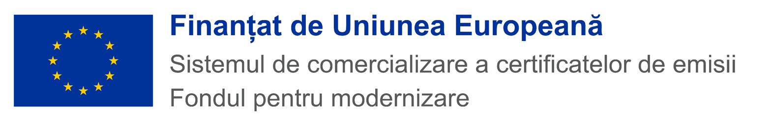 Finanțat de Uniunea Europeană · Sistemul de comercializare a certificatelor de emisii · Fondul pentru modernizare